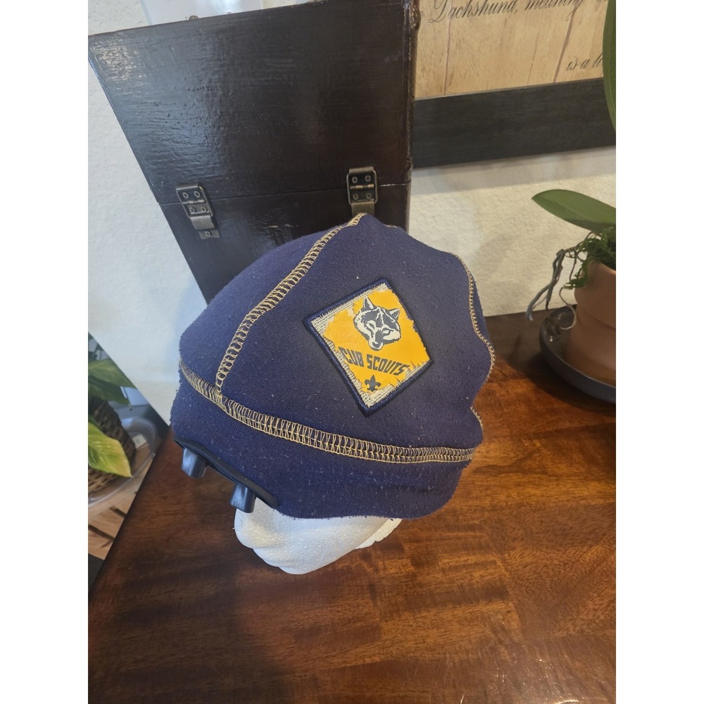Cub Scout Beenie with Built In Light Blue Hat Works
